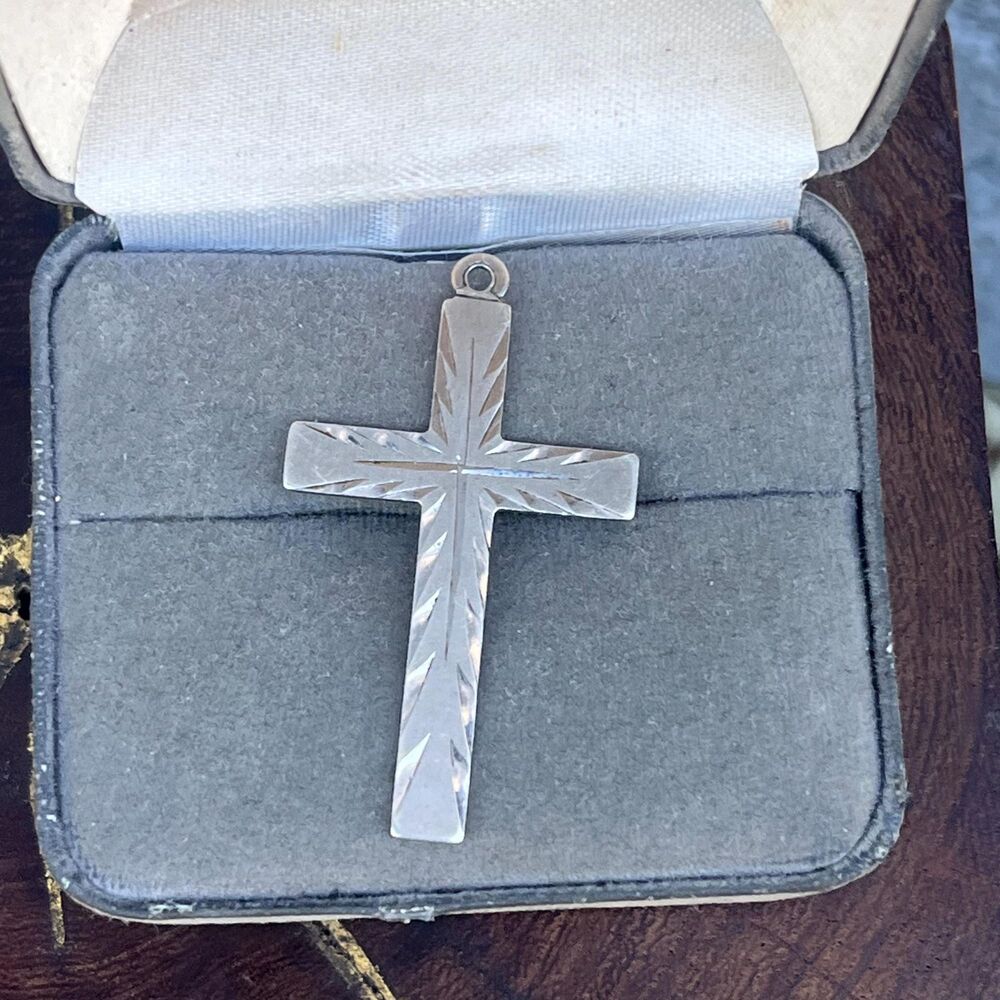 Vintage Cross Pendant Sterling Silver Gothic by Tru Kay Religious Jewelry